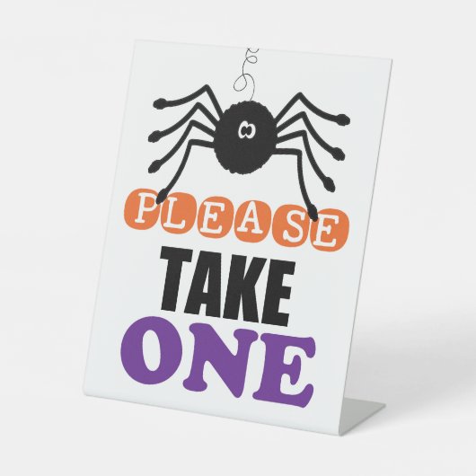 Spirit Halloween Bitte nimm eine Sockelschild (Vorderseite)