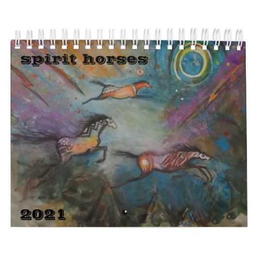 Spirit Horse Art Zwei Seiten Kleiner Kalender (Titelbild)