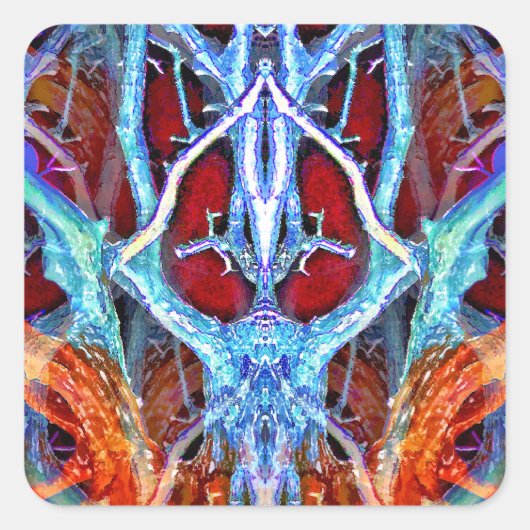 SPIRIT IM BAUM QUADRATISCHER AUFKLEBER (Vorderseite)