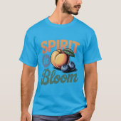 Spirit in Bloom Peach Blueberry Retro Shirt (Vorderseite)