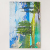 Spirit Island Jasper Nationalpark Kanada Puzzle (Vertikal)