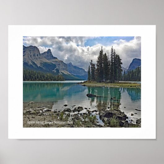 Spirit Island Maligne Lake Jasper Nationalpark Poster (Vorne)