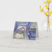 Spirit Kitty Condolence Art Grußkarte Karte (Gelbe Blume)