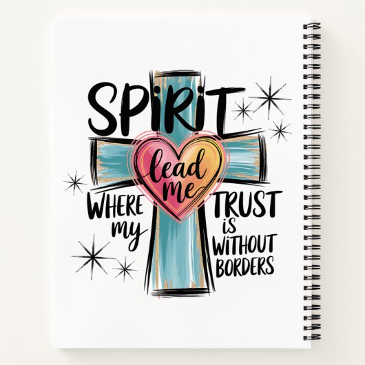 Spirit Lead Me Christlich-Notebook Notizblock (Rückseite)