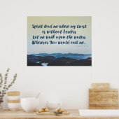 "Spirit Lead Me" Hillsong "Oceans" Lyric Poster (Küche)