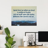 "Spirit Lead Me" Hillsong "Oceans" Lyric Poster (Heimbüro)