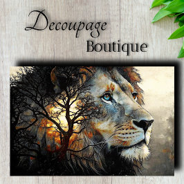 Spirit Lion Decoupage Seidenpapier