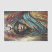 Spirit Lion Warrior Decoupage Seidenpapier (Vorderseite)