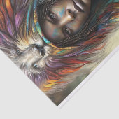 Spirit Lion Warrior Decoupage Seidenpapier (Ausschnitt)