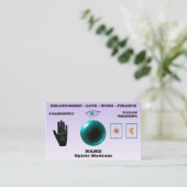 Spirit Medium, Green Crystal Ball, Palmistry, Taro Visitenkarte (Stehend Vorderseite)