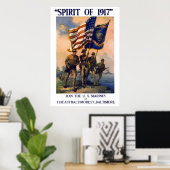 SPIRIT of 1917 U. S. MARINES Poster (Heimbüro)