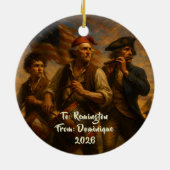 Spirit of ’76 Keepsake • 1776–2026 Personalizable! Keramik Ornament (Hinten)