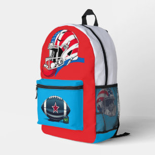 "Spirit of American Football – Stärke, Mut und Tea Bedruckter Rucksack