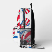 "Spirit of American Football – Stärke, Mut und Tea Bedruckter Rucksack (Rechts)
