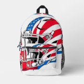"Spirit of American Football – Stärke, Mut und Tea Bedruckter Rucksack (Vorderseite)