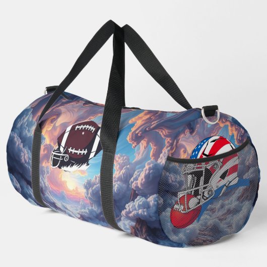 "Spirit of American Football – Stärke, Mut und Tea Duffle Bag (Rechte Ecke)