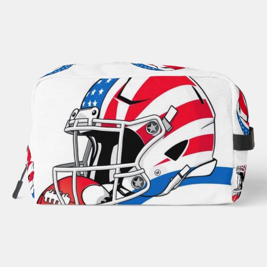 "Spirit of American Football – Stärke, Mut und Tea Waschbeutel (Rückseite)