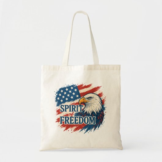 Spirit of American Freedom –Design for 4th of July Tragetasche (Vorne)