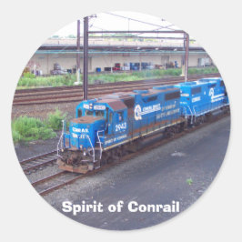 Spirit of Conrail - GP38 - PRR #2943 in Blue Paint Runder Aufkleber