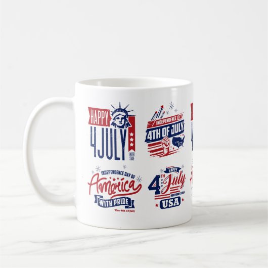 Spirit of Independence Fourth of July Kaffeetasse (Links)