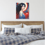 Spirit of Patriotisms Woman Red White Blue July Leinwanddruck (Insitu (Schlafzimmer))