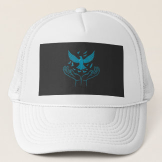 : Spirit of Peace Flying Dove Line Art T-Shirt Truckerkappe