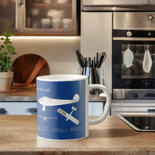 Spirit of St. Louis - Airplane Blueprint Plans ABD Kaffeetasse