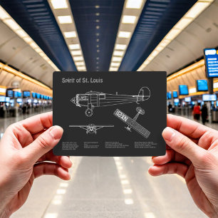 Spirit of St. Louis - Airplane Blueprint Plans PD Postkarte