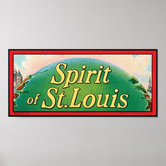 Spirit of St. Louis Cigar Label Poster (Vorne)