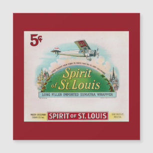 Spirit of St. Louis Vintage-Zigarettenetikettre Re Magnetkarte