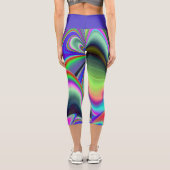 Spirit of Summer Breeze , Abstrakt 3D Rainbowart Capri Leggings (Rückseite)