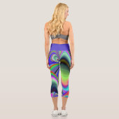 Spirit of Summer Breeze , Abstrakt 3D Rainbowart Capri Leggings (Rückseite)