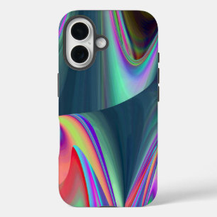 Spirit of Summer Breeze , Abstrakt 3D Rainbowart iPhone 16 Hülle