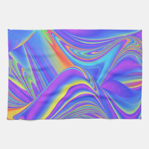 Spirit of Summer Breeze , Abstrakt 3D Rainbowart Geschirrtuch