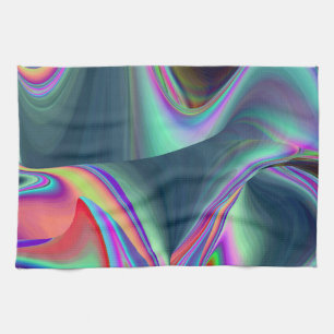 Spirit of Summer Breeze , Abstrakt 3D Rainbowart Geschirrtuch