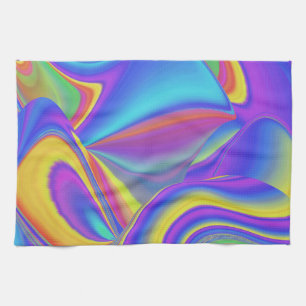 Spirit of Summer Breeze , Abstrakt 3D Rainbowart Geschirrtuch