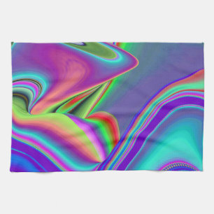 Spirit of Summer Breeze , Abstrakt 3D Rainbowart Geschirrtuch