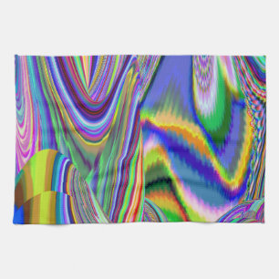 Spirit of Summer Breeze , Abstrakt 3D Rainbowart Geschirrtuch