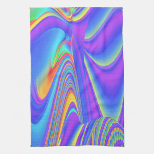 Spirit of Summer Breeze , Abstrakt 3D Rainbowart Geschirrtuch