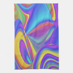 Spirit of Summer Breeze , Abstrakt 3D Rainbowart Geschirrtuch
