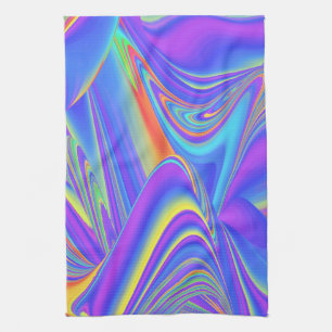 Spirit of Summer Breeze , Abstrakt 3D Rainbowart Geschirrtuch