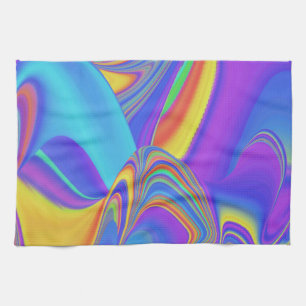 Spirit of Summer Breeze , Abstrakt 3D Rainbowart Geschirrtuch