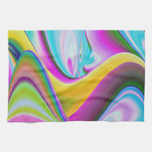 Spirit of Summer Breeze , Abstrakt 3D Rainbowart Geschirrtuch