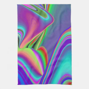 Spirit of Summer Breeze , Abstrakt 3D Rainbowart Geschirrtuch