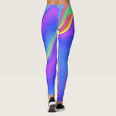 Spirit of Summer Breeze , Abstrakt 3D Rainbowart Leggings (Rückseite)