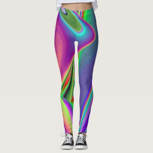 Spirit of Summer Breeze , Abstrakt 3D Rainbowart Leggings