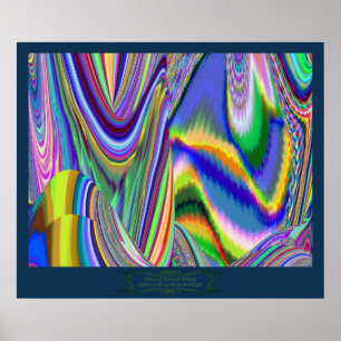 Spirit of Summer Breeze Abstrakt 3D Rainbowart Poster