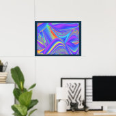 Spirit of Summer Breeze Abstrakt 3D Rainbowart Poster (Heimbüro)