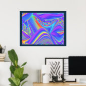 Spirit of Summer Breeze Abstrakt 3D Rainbowart Poster (Heimbüro)