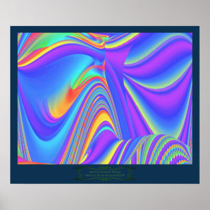 Spirit of Summer Breeze Abstrakt 3D Rainbowart Poster